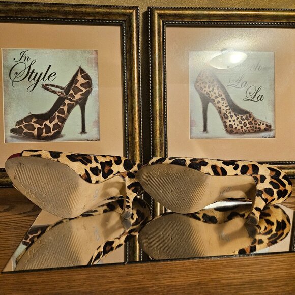 đ„ Jessica Simpson Ginger2 Leopard Peep-Toe Stiletto Heels â Size 6M - Picture 6 of 10